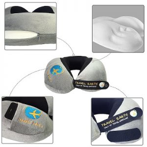 Coussin de voyage ergonomique UDREAM avec mousse à mémoire de forme